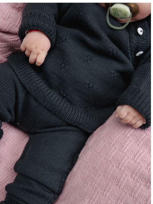 Pantaloni Noah Verzi din lână merinos [2]