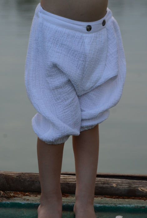 Pantaloni Nor Alb din muselină [2]