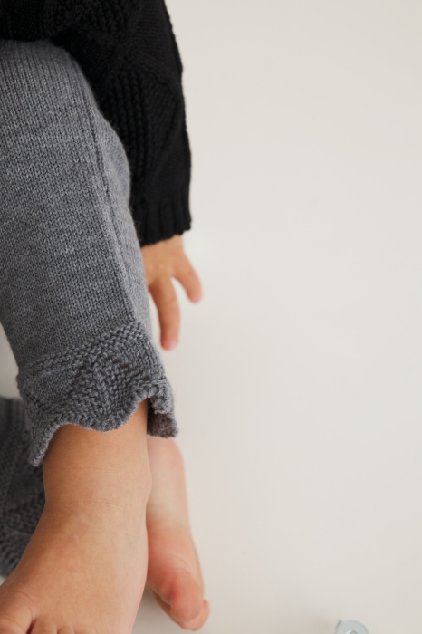 Pantaloni Raluca Gri din lână merinos [4]