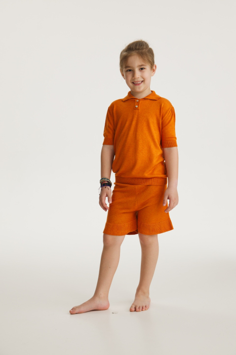 Shorts Roona in Orange Viscose and Merino blend [4]