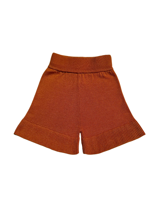 Pantaloni Tricotați Roona Portocalii din Vâscoză și Merino [4]