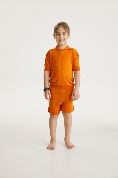 Shorts Roona in Orange Viscose and Merino blend [3]