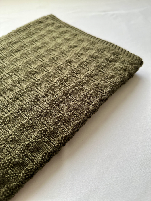 Păturica ZEN Kaki din lână merinos [4]