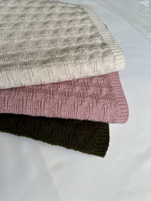 Păturica ZEN Roz din lână merinos [5]