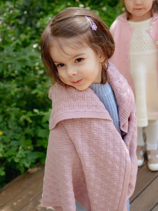 Păturica ZEN Roz din lână merinos [2]