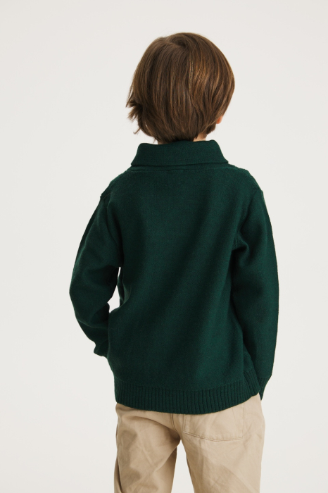 Pulover Victor Verde din lână merinos [2]