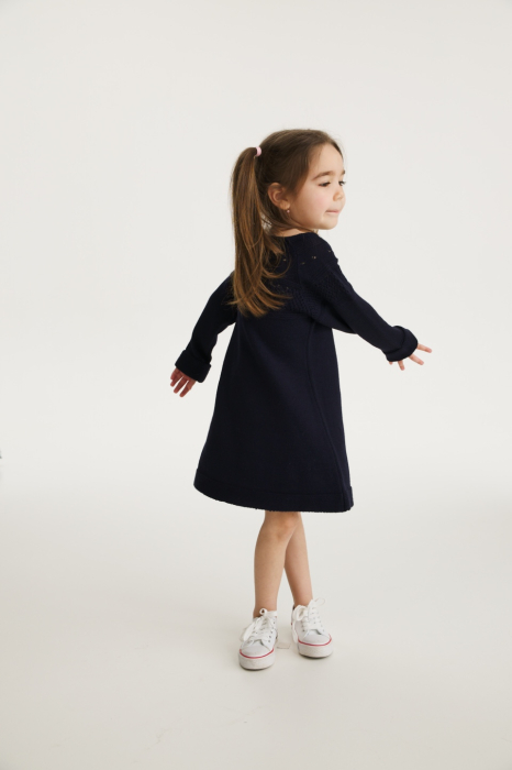 Rochița Briana Bleumarin din lână merinos [4]