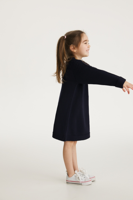 Rochița Briana Bleumarin din lână merinos [2]