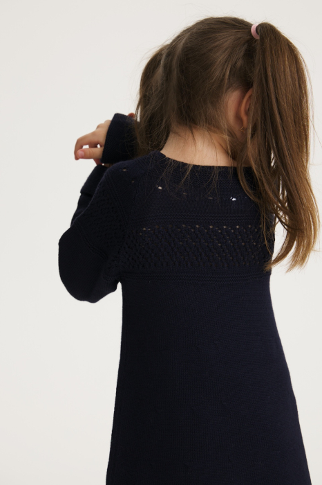 Rochița Briana Bleumarin din lână merinos [3]