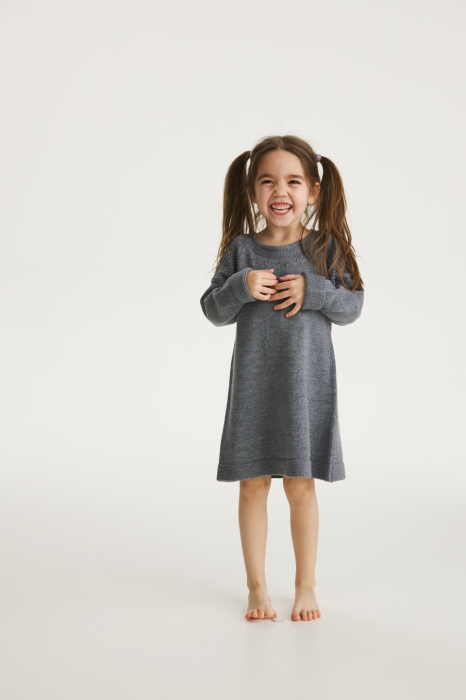 Dress Briana in Grey merino wool [3]