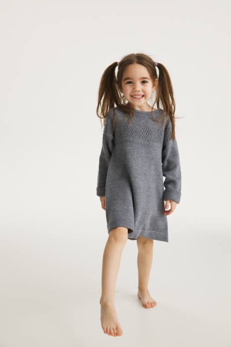 Dress Briana in Grey merino wool [4]