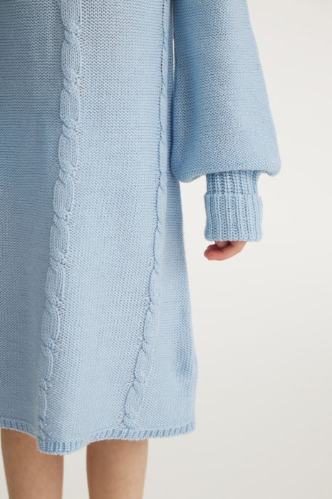 Rochița Iris Bleu din lână merinos şi tencel [3]