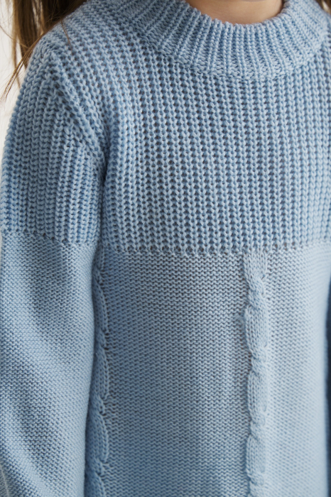 Rochița Iris Bleu din lână merinos şi tencel [4]