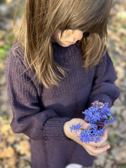 Rochița Iris Indigo din lână merinos [3]