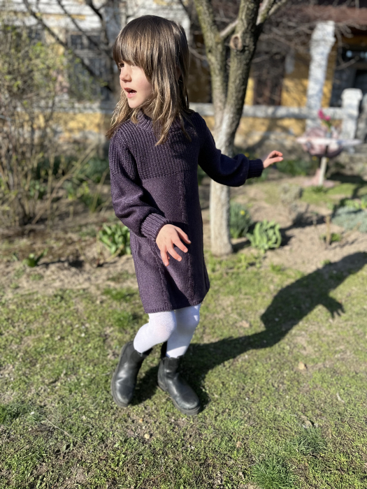 Rochița Iris Indigo din lână merinos [5]