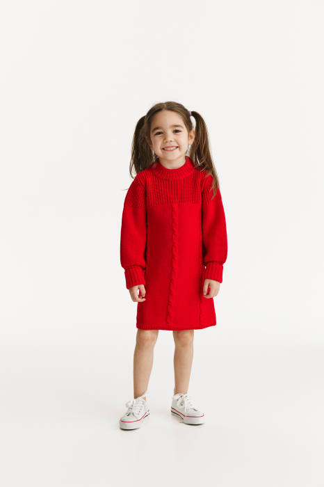 Rochița Iris Roșie din lână merinos [7]