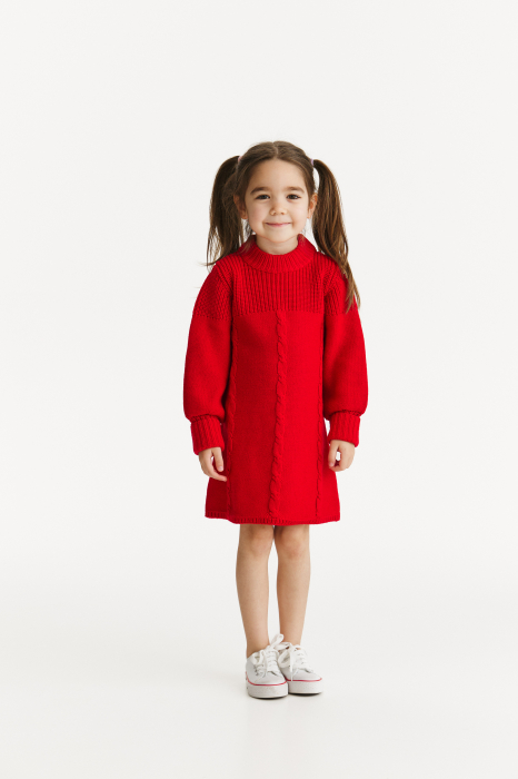 Rochița Iris Roșie din lână merinos [4]