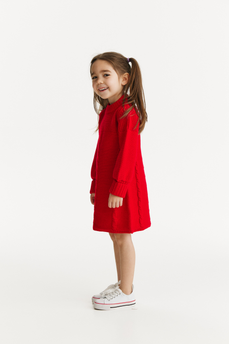 Rochița Iris Roșie din lână merinos [6]