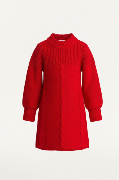 Rochița Iris Roșie din lână merinos [8]