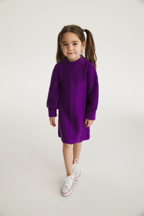 Dress Iris in Viola merino wool [5]