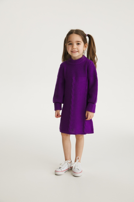 Dress Iris in Viola merino wool [8]