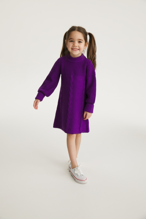 Dress Iris in Viola merino wool [3]