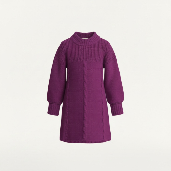 Dress Iris in Viola merino wool [9]