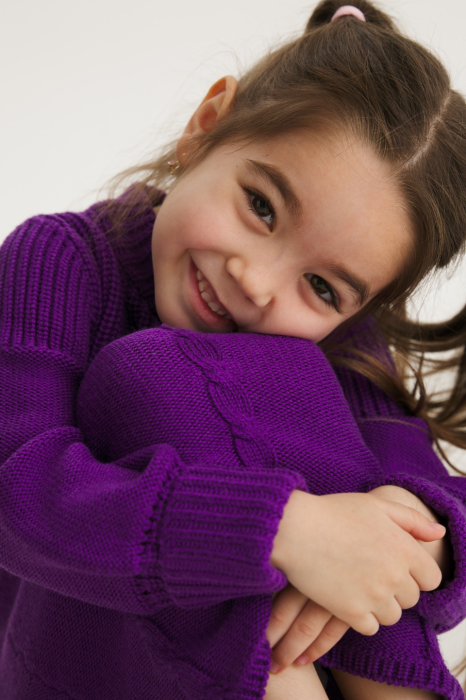 Dress Iris in Viola merino wool [2]