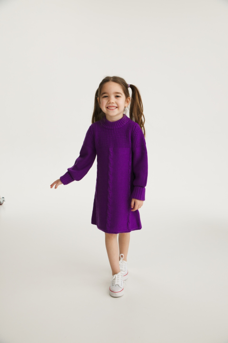 Dress Iris in Viola merino wool [4]