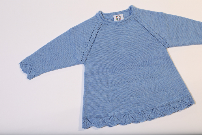 Rochița Raluca Bleu din lână merinos [5]