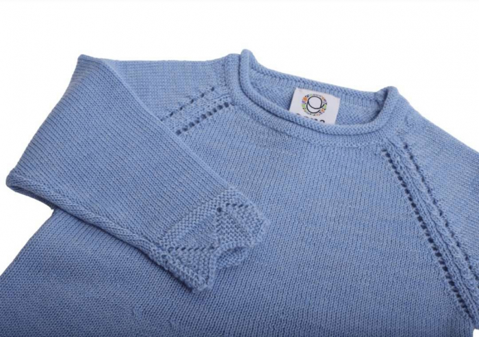 Rochița Raluca Bleu din lână merinos [4]