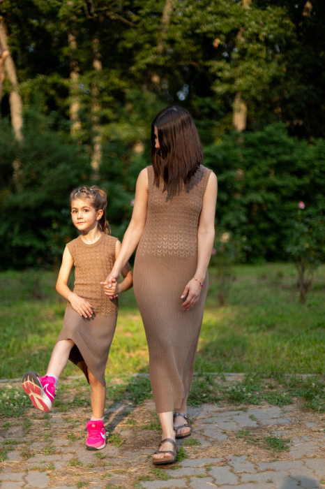 Rochița Scoica 2.0 din bumbac organic Nude [4]