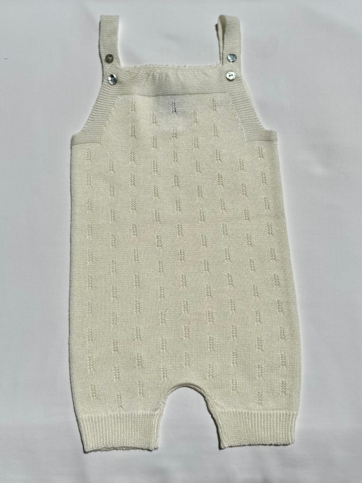 Salopeta Baby B Albă din Vâscoză și Merino [6]