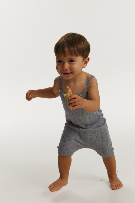 Salopeta Baby B Gri din Vâscoză și Merino [2]