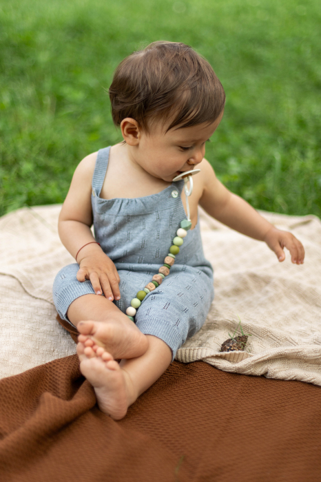 Salopeta Baby B Gri din Vâscoză și Merino [2]