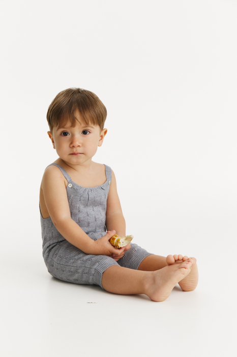 Salopeta Baby B Gri din Vâscoză și Merino [6]