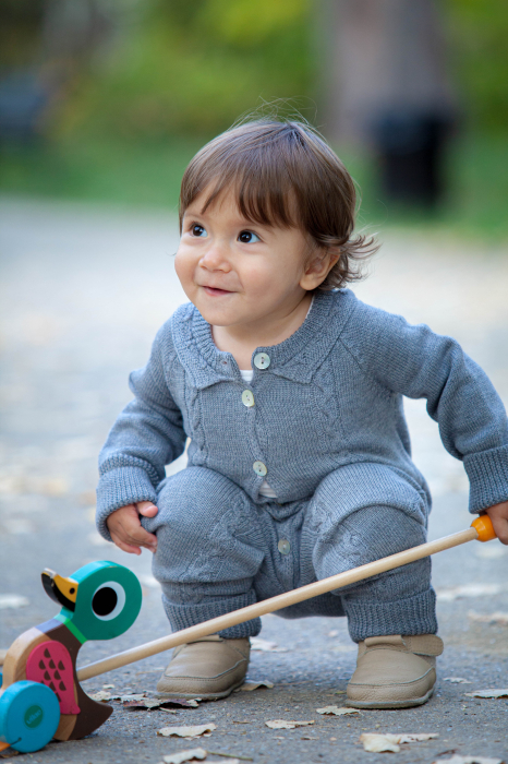 Salopeta Norișor Gri din lână merinos [4]