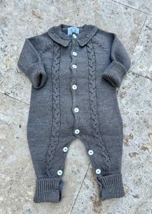 Onesie LilCloud in Brown merino wool [8]