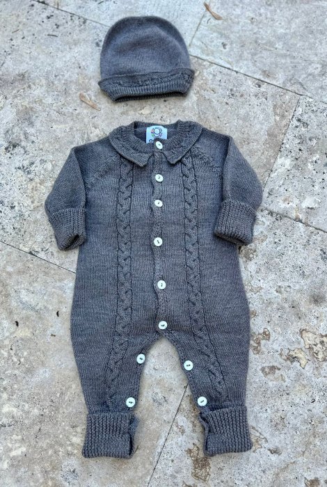 Onesie LilCloud in Brown merino wool [9]