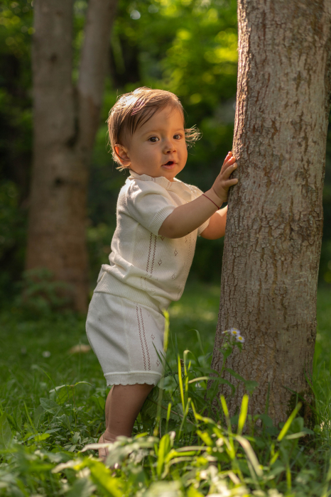 Set UNA in White Viscose and Merino blend [3]
