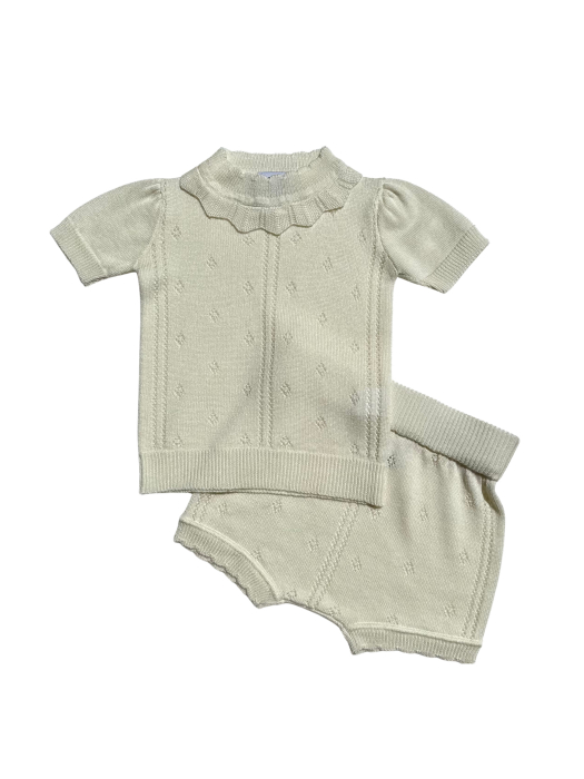 Set UNA in White Viscose and Merino blend [10]
