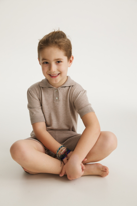 T-shirt Roona in Beige Viscose and Merino blend [2]