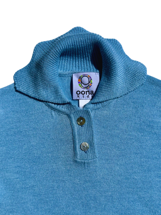 T-shirt Roona in Bleu Viscose and Merino blend [7]