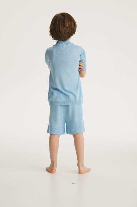 T-shirt Roona in Bleu Viscose and Merino blend [3]