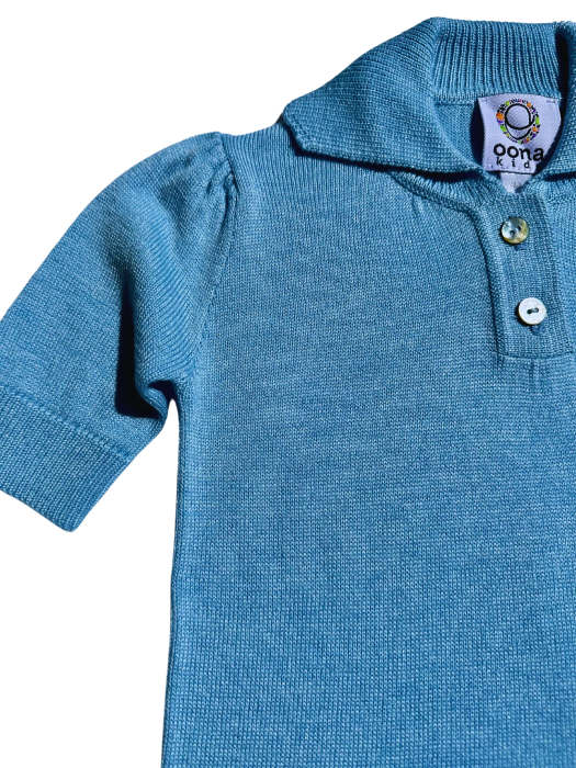 T-shirt Roona in Bleu Viscose and Merino blend [8]