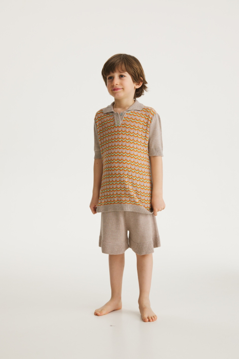 Tricou Tricotat Roona in Dungi din Vâscoză și Merino [2]