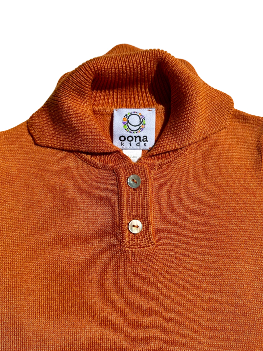 Tricou Tricotat Roona Portocaliu din Vâscoză și Merino [5]