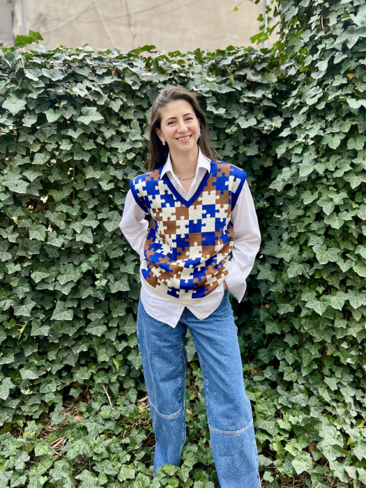 Vest Puzzle Mommy Blue [4]