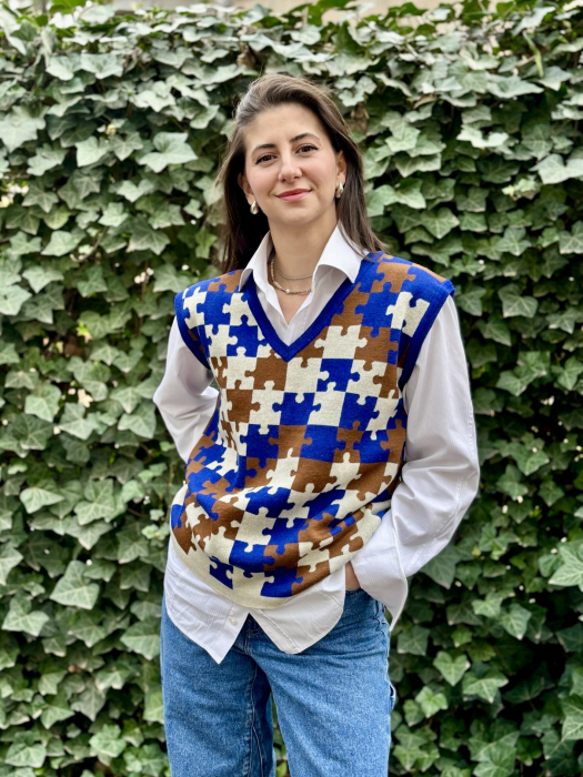 Vest Puzzle Mommy Blue [3]