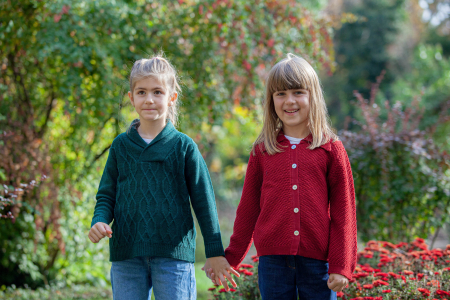 Cardigan Agy Zmeură din lână merinos [5]